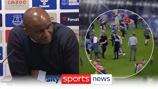 Patrick Vieira: "Nothing to say" after altercation with Everton fan in pitch invasion