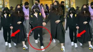 Aaradhya Bachchan Leg Problem Increased even Not Walk Properly with Aishwarya Rai at Airport today