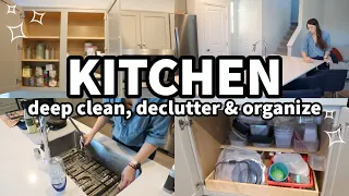 KITCHEN DEEP CLEAN Declutter + Organize! Extreme Cleaning MOTIVATION! Kitchen Organization VLOGMAS 2