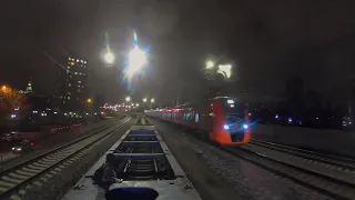 Freight train hopping around Moscow, race with trains (part 1)