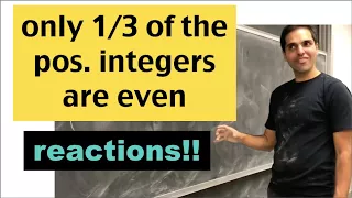 Peyam’s reaction to blackpenredpen’s “1/3 of all positive integers are even”