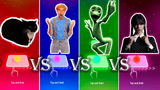 Maxwell Cat vs Blippi vs Alien Dance vs Wednesday Dance | Tiles Hop