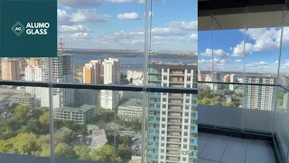 Остекление балкона  раздвижной поворотно-складной системой TIARA MAX в ЖК Новодворянский