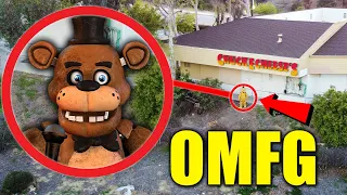 DRONE CATCHES FREDDY FAZBEAR AT HAUNTED CHUCK E CHEESE!! * FNAF IS REAL * Five Nights  at Freddy's