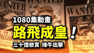 綠牛要斬首四皇路飛！30億懸賞五檔尼卡！海賊王1080集動畫