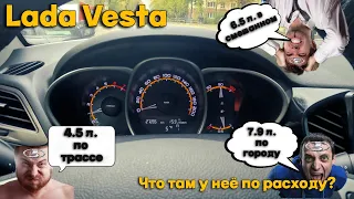 Lada Vesta - самый неэкономичный автомобиль для города. Показываю реальный расход по Москве.