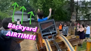 This Backyard Rollercoaster has AIRTIME! - Shadow Stalker Wooden Coaster Media Day!
