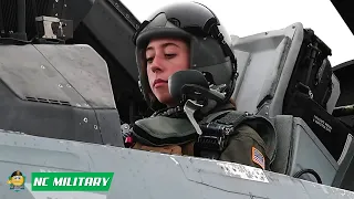 Female Pilot Cadets Fly an F-16 Fighter Jet