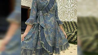 Latest Printed Cotton Long Frock Designs for Girls 2024
