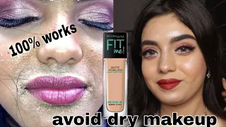 Flawless base kaise achieve kre?✨ Maybelline fit me foundation se| Dry skin makeup hacks💄