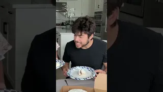Eating 5 year old wedding cake prank on my husband!