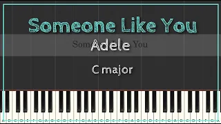 Adele | Someone Like You | Easy Piano Tutorial | always C major