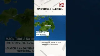 Ilang bahagi ng Mindanao, niyanig ng magnitude 6 na lindol #shorts | 24 Oras