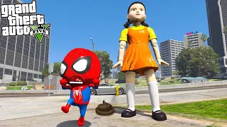 BATATINHA FRITA 123 VIROU BABÁ do BEBÊ ARANHA no GTA 5 🍼