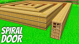 I found a SPIRAL DOOR in Minecraft ! What's INSIDE the LONGEST DOOR ?