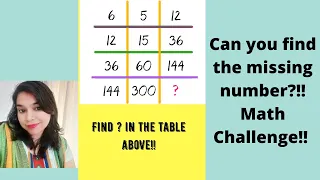 Can you find the missing number?!! Math Challenge!!