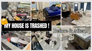 WHOLE HOUSE CLEAN WITH ME / COMPLETE DISASTER / BEFORE AND AFTER / CLEANING MOTIVATION