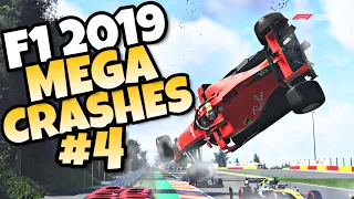 F1 2019 MEGA CRASHES #4