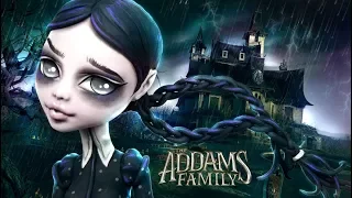 Doll Figurine Repaint WEDNESDAY ADDAMS The Addams Family | Halloween | Monster High Ooak Repaint