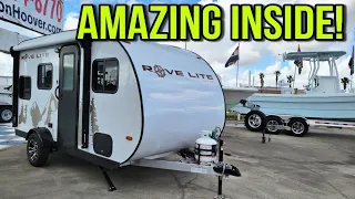 CRAZY SMALL and LITE RV perfect for smaller tow vehicles!  Rove Lite 14BH
