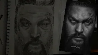 How to Draw a Portrait with Pencil Step by Step | Jason Momoa  | The part 2