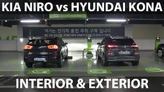 Kona vs Niro comparison of exterior & interior