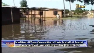 Overflow Of River Niger Takes Over Some Communities In Etsako Central L.G.