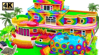 How To Make Rainbow ECO House Has Amazing Tortoise Pond For Turtle From Magnetic Balls