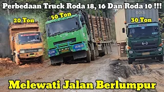 Differences in Power of 18, 16 and 10 Wheel Trucks on Muddy Roads