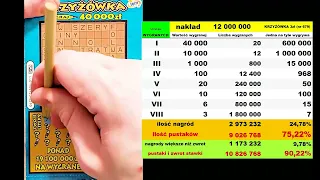 🤑 KRZYŻÓWKA za 3zł  🤑  CAŁA PACZKA 🤩 🤑 Zdrapki​​​ Lotto​ super jakie wygrane 😁  ​​❤️️