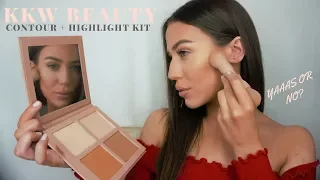 KIM KARDASHIAN: KKW CONTOUR & HIGHLIGHT REVIEW + MAKEUP TUTORIAL. HIT OR MISS?!