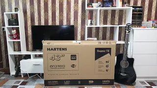 РАСПАКОВКА ТЕЛЕВИЗОРА  HARTENS HTY-43F06W-VZ 43" FULL HD, БЕЛЫЙ/SMART TV.