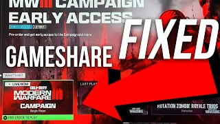 How to Fix Gameshare Locked Call of Duty Modern Warfare 3