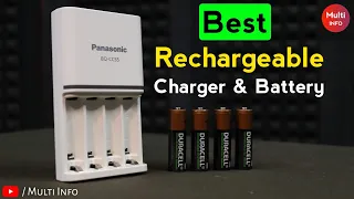 Best Rechargeable Duracell AA Batteries And Panasonic Eneloop BQ-CC55N Charger Unboxing & Review