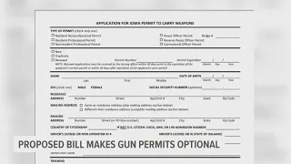 Bill heading to Iowa Senate would make gun permits optional