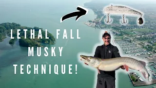 Jigging BONDY BAITS on Lake St Clair for Late Fall Fat Muskies!