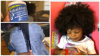 I USE HAIR GREASE TO GROW MY CHILD’S HAIR FAST| ANTI BREAKAGE BLUE MAGIC