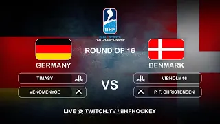 #IIHFEsports Fan Championship Round of 16: Germany vs. Denmark | #IIHFWorlds 2020