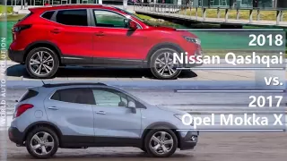 2018 Nissan Qashqai vs 2017 Opel Mokka X (technical comparison)