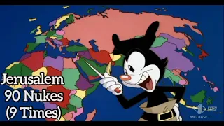 Yakkos World But For Every 10-100 Nukes a Country has, Its Repeated Once. #geography #countries