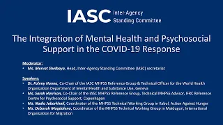 IASC Briefing on the Integration of Mental Health and Psychosocial Support in the COVID-19 Response