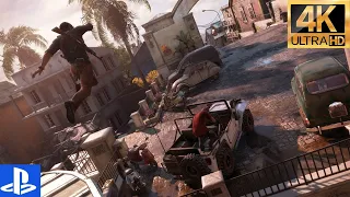 Uncharted 4 : A Thief's End - The Epic Car Chase - [4K HDR] | TWELVE