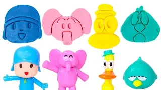 POCOYÓ  👶 Aprendemos los colores con los moldes de Pocoyó y la plastilina Play doh | Aprende jugando