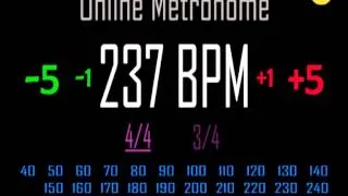 Metronomo Online - Online Metronome - 237 BPM 4/4