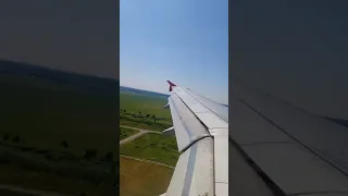 посадка в Москве airbus A320 red wings