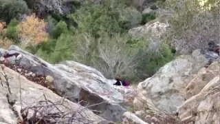 Hiking rock Climbing Bonita Falls Southern California waterfall rappelling abseiling