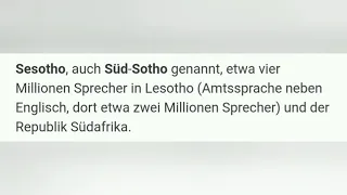 Sido's "Bilder im Kopf" mit Google Übersetzer in Süd-Sotho übersetzt und wieder zurück🥴😂