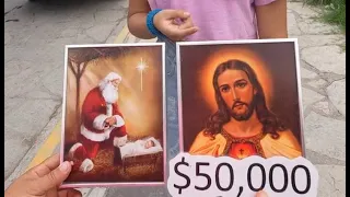 Millonario pone a prueba a niña de la calle con imagen de Jesucristo y se arrepiente al instante 😭