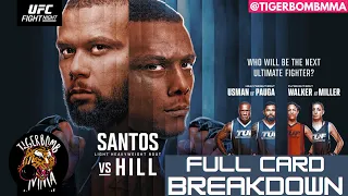 UFC Fight Night - Santos vs Hill Full Card Predictions & Breakdown