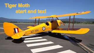 Tiger Moth start and taxi